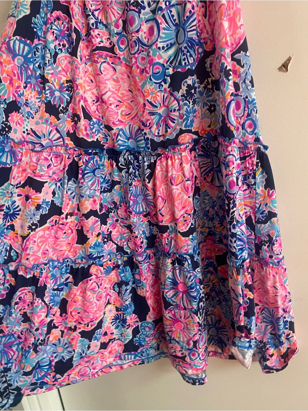 Lilly Pulitzer Pink, Navy & Blue Floral Sundress - Picture 6 of 12